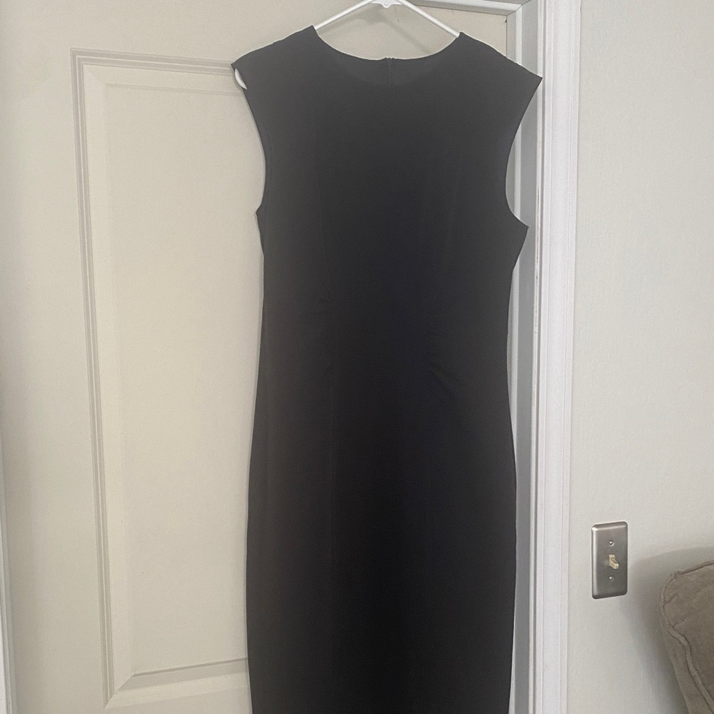 Zara Classic Black Sleeveless Sheath Dress size Large NWT!